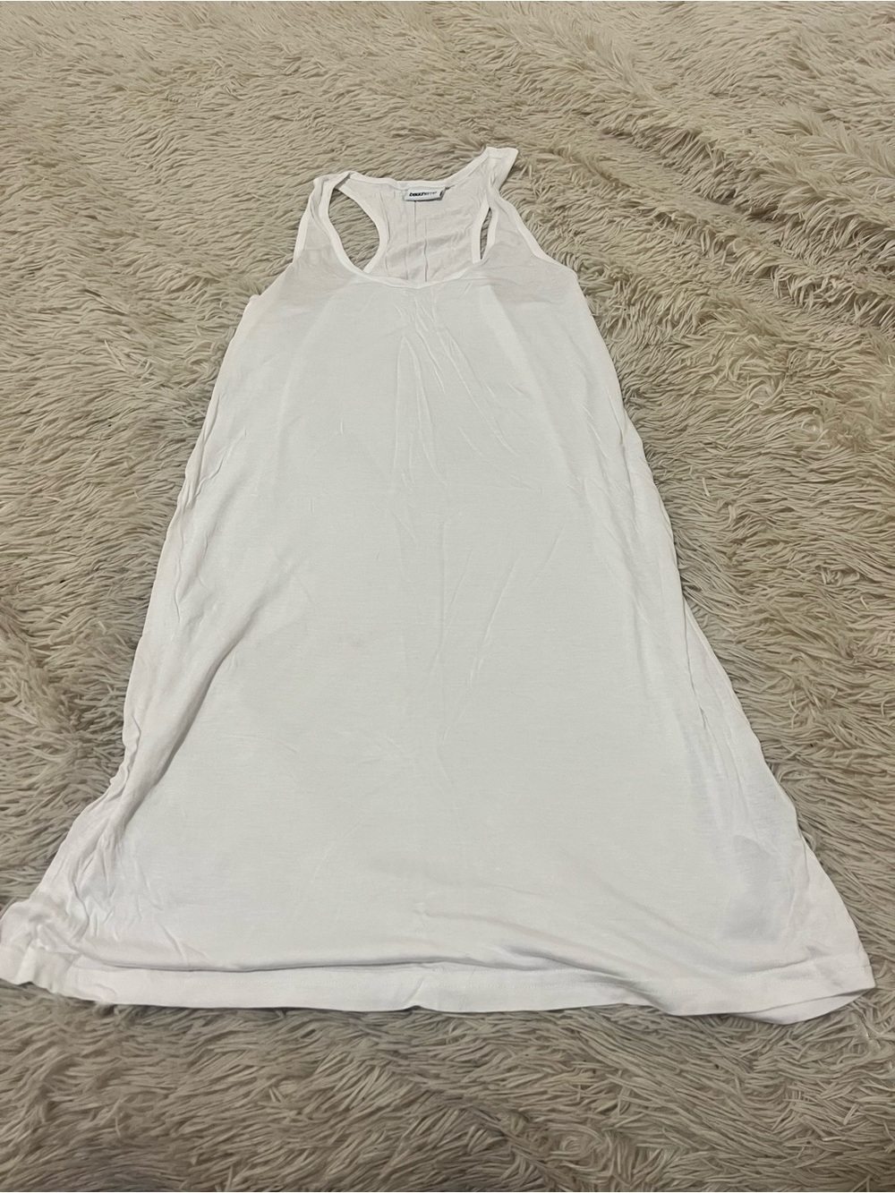 Lightweight White Racerback Tank Dress